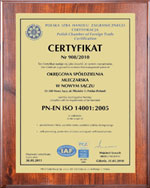 Certyfikat ISO 908
