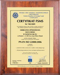 Certyfikat FSMS